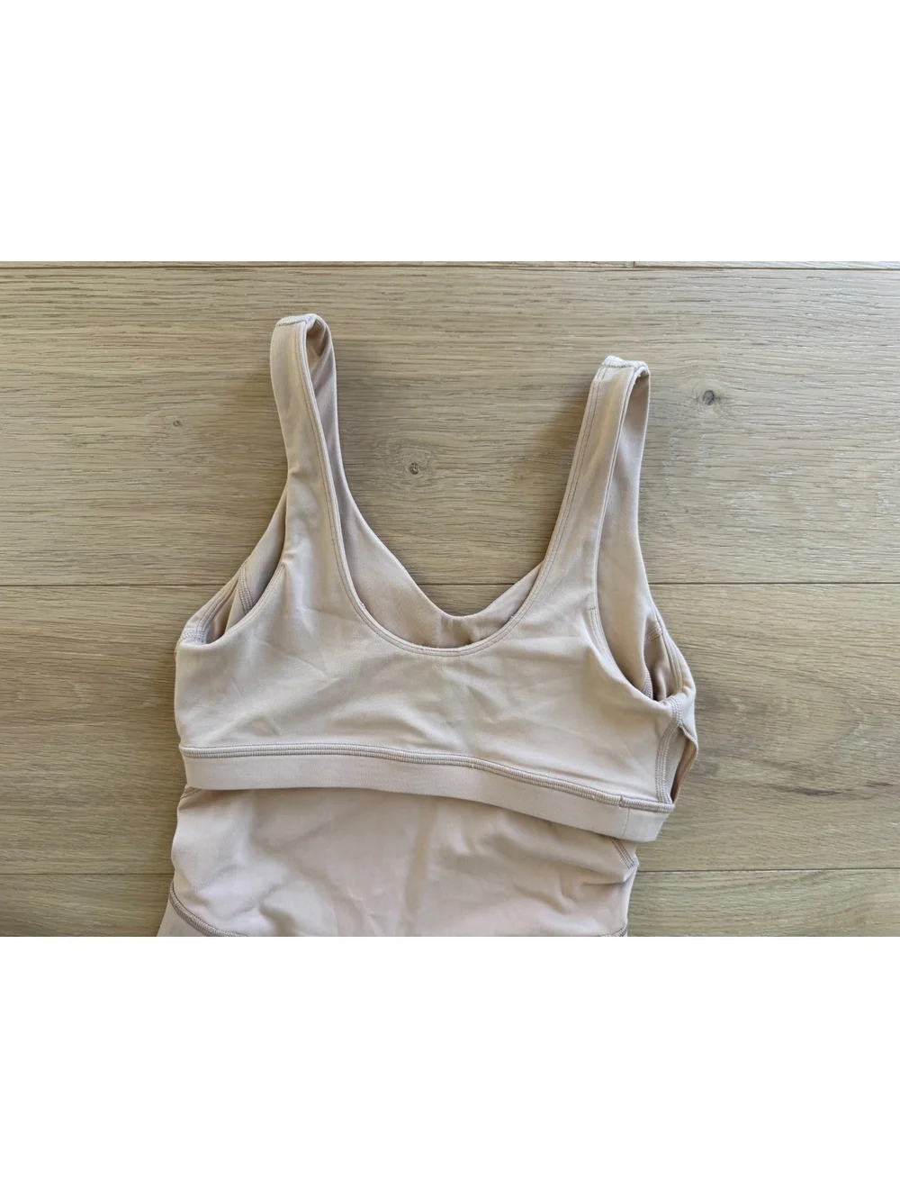 Lululemon Align Bodysuit 8” Contour Nude Size 4 One Piece Romper